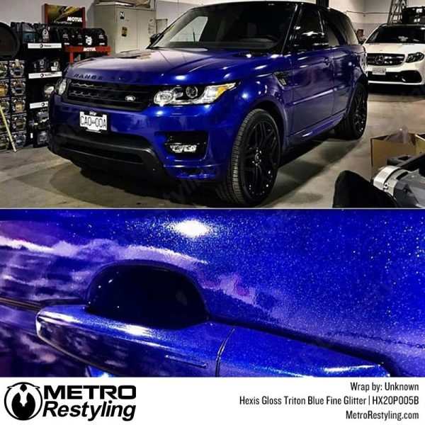 Hexis Gloss Triton Blue Fine Glitter Vinyl Wrap | HX20P005B Fashion - Image 2