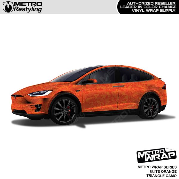 Metro Wrap Large Triangle Elite Orange Camouflage Vinyl Film For Cheap - Image 2