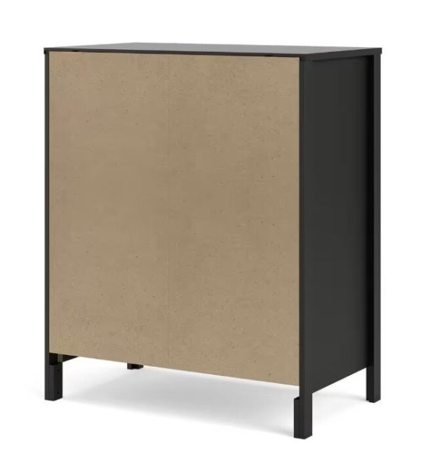 Madrid Black Matte Finish 5 Drawer Chest of Drawer, 2 Boxes For Sale - Image 3