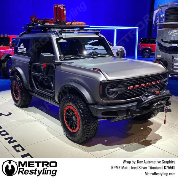 KPMF K75500 Matte Iced Silver Titanium Vinyl Wrap | K75501 Online now - Image 5