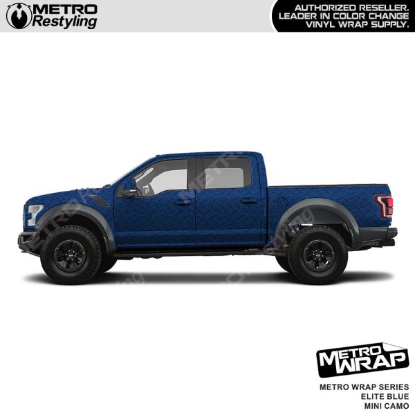 Metro Wrap Mini Classic Elite Blue Camouflage Vinyl Film For Sale - Image 3