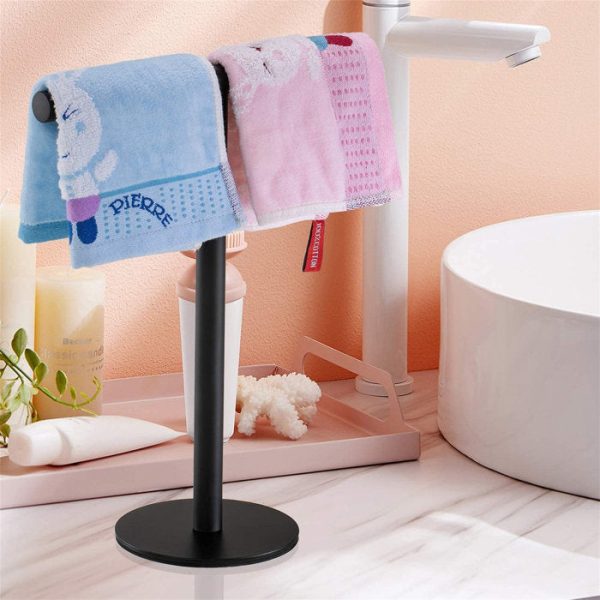Matte Black Free Standing Towel Stand Sale - Image 2