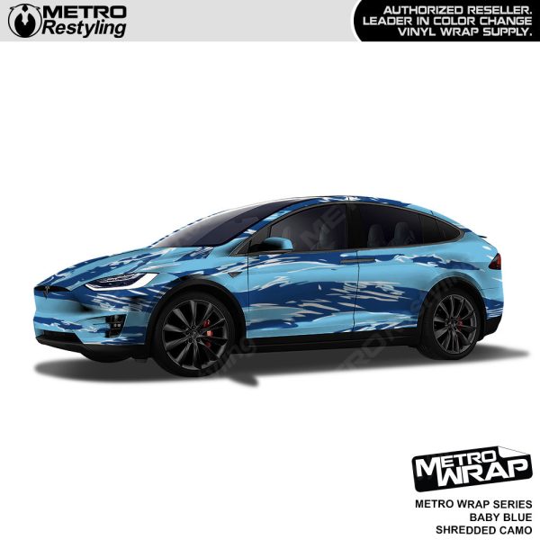 Metro Wrap Shredded Baby Blue Camouflage Vinyl Film For Discount - Image 2