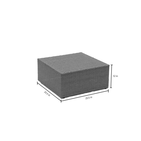 Buruss 4pc Patio Armless Chair Set with Cushions, Set of 4, 2 Boxes Online now - Image 4