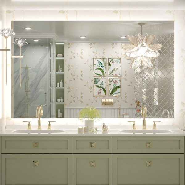LED Backlit Frameless Lighted Bathroom Wall Mirror Vanity Mirror w  Brightness Adjust Online Hot Sale