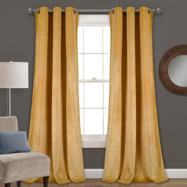 Belknap Velvet Room Darkening Curtain Pair (Set of 2) Cheap